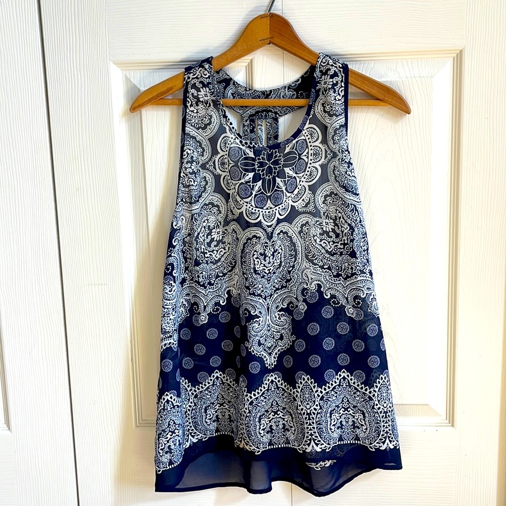 Sheer semi see-through top size L